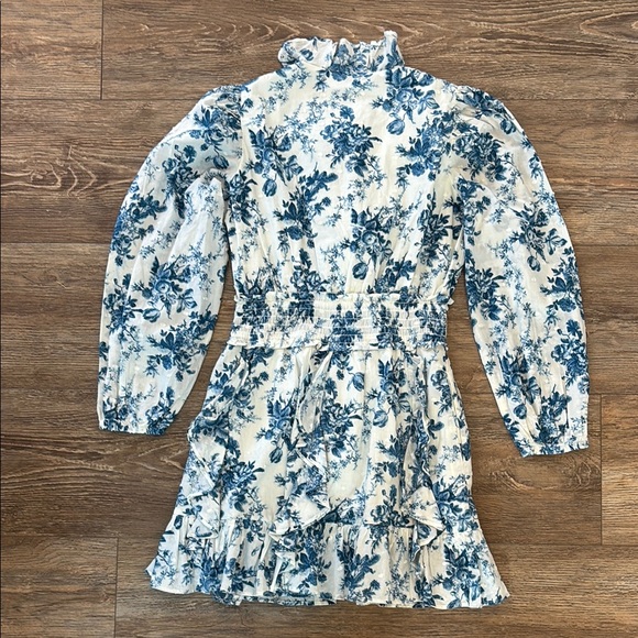 LoveShackFancy x GAP Blue Floral Mini Dress Women's Size Small Limited Edition - Picture 12 of 13